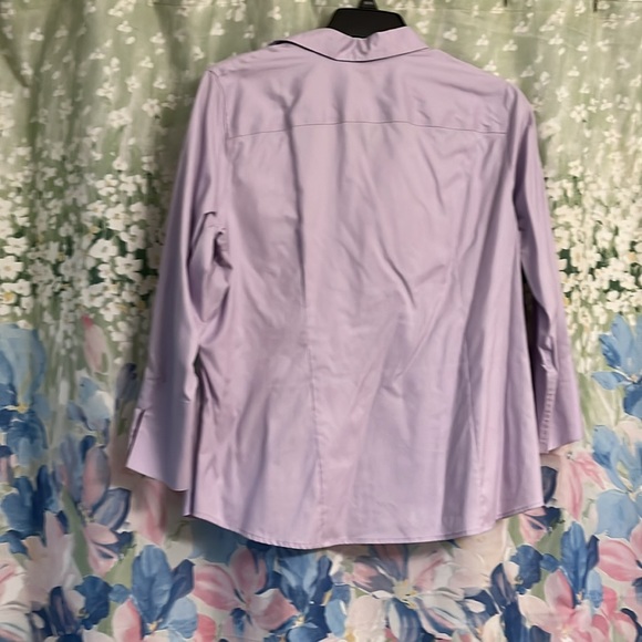 Lands’ End Lavender 100% no iron cotton blouse size 18W NWT - Picture 6 of 6